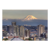 WA, Seattle, Mount Rainier desde el parque Kerry