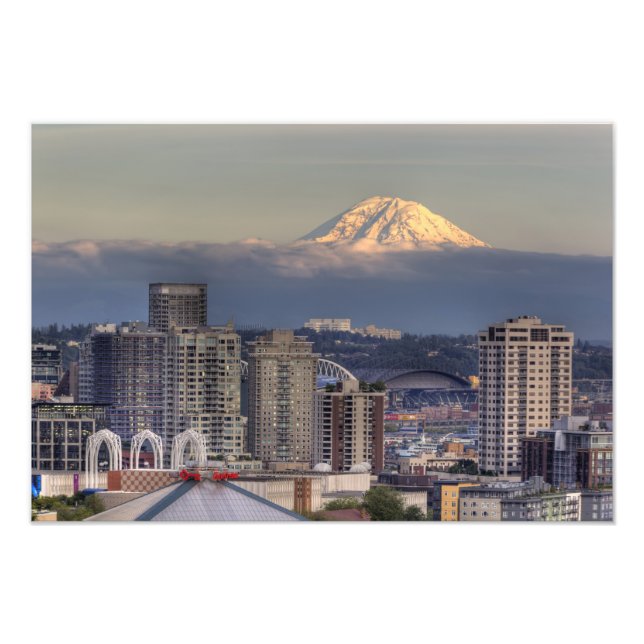 Foto WA, Seattle, Mount Rainier desde el parque Kerry (Frente)