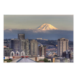 Foto WA, Seattle, Mount Rainier desde Kerry Park