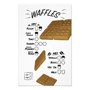 Foto Waffles receta arte ingrediente lista arte mural
