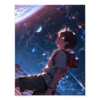 Foto Wanderer of the Stars - Epic Anime Space Poster