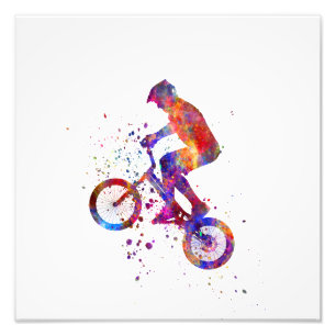 Foto Watercolor bmx rider