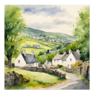 Foto Watercolor Ireland House