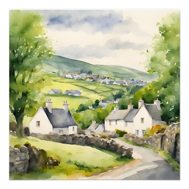 Foto Watercolor Ireland House (Frente)