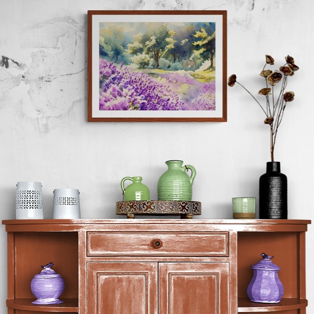 Foto Watercolor Lavender Field Painting (Subido por el creador)