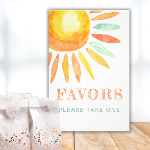 Foto Watercolor Sunshine Cute Sun Favor Rótulo