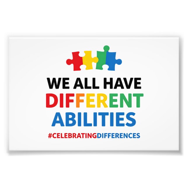 Foto We All Have Different Abilities Awareness Art (Frente)