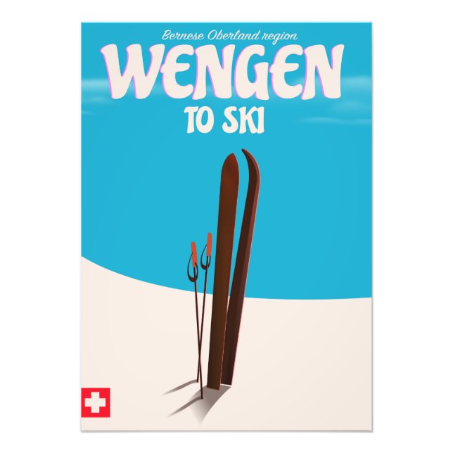 Foto Wengen, Suiza, Poster de esquí (Frente)