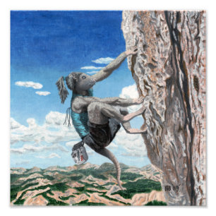 Foto Wererat Chica Free Climbing Fantasy Art Photo Prin