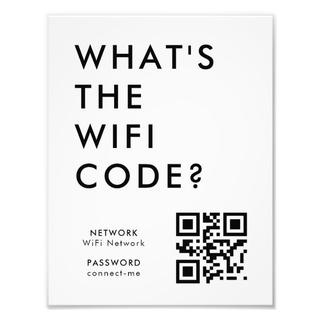Foto What's the WiFi Code? | QR Code Scan to Connect  (Frente)