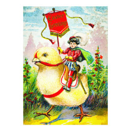 Foto Whimsical Easter Greetings: Sobre el polluelo giga