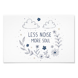 Foto Whimsical Floral Soul Quote Line Art