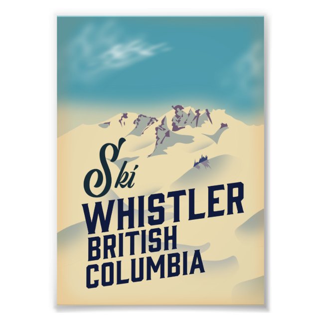 Foto Whistler, poster de esquí de Vancouver British Col (Frente)