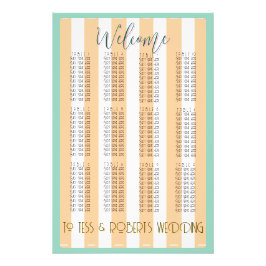 Foto White and Yellow Stripes & Purple Trim 