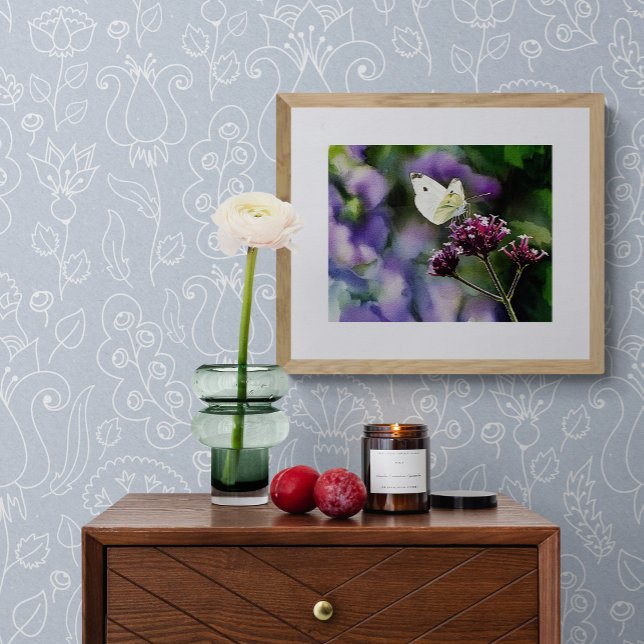 Foto White Butterfly Watercolor (Subido por el creador)