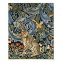 William Morris Forest Rabbit Floral Art Nouveau