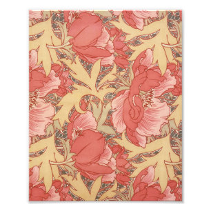 Foto William Morris Poppies Patrón de Art Nouveau flora