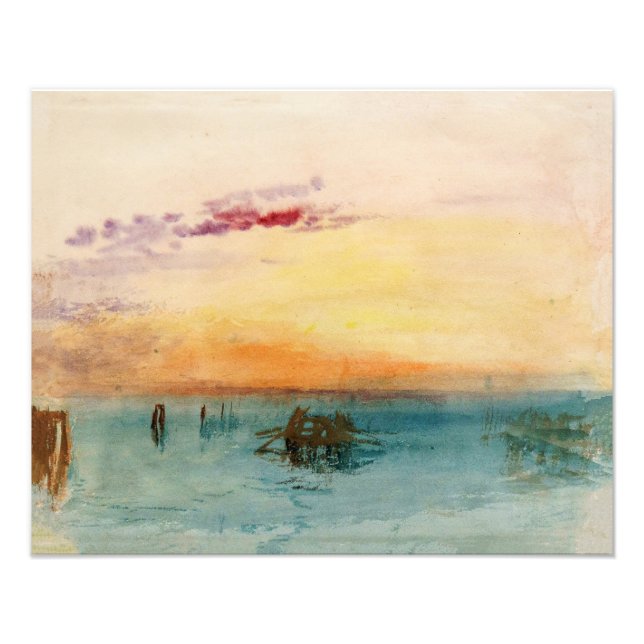 Foto William Turner - La laguna cerca de Venecia al ata (Frente)