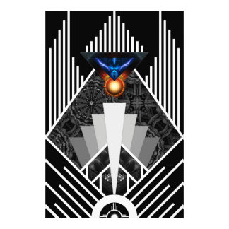 Foto Wings Of Lightning Deco Mech Flare Photo Print