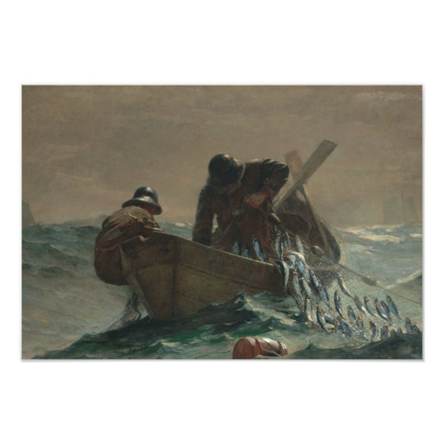 Foto Winslow Homer - La red de arenques (Frente)