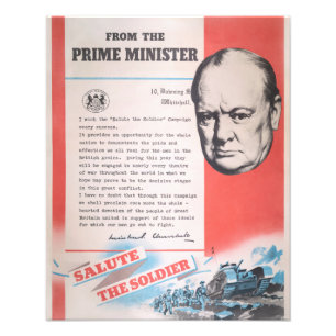 Foto Winston Churchill, reimpresión del poster