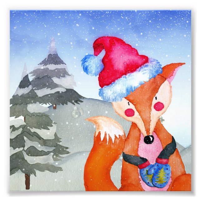 Foto Winter Forest Woodland Friends Ilustracion Fox (Frente)