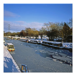 Foto Winter Macclesfield Canal Cheshire Inglaterra