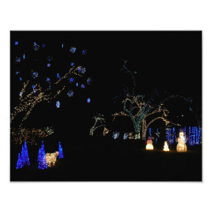 Foto Winter Wonderland ilumina vacaciones azules y blan