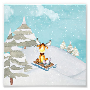 Foto Winter Woodland Friends - Ilustracion animal
