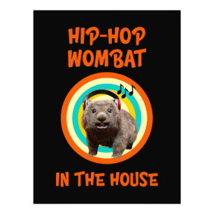 Foto Wombat divertido de Hip-hop en la casa