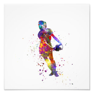 Foto Women's rugby in watercolor