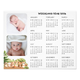 Foto Woodland Baby Boy Photo Calendar Poster