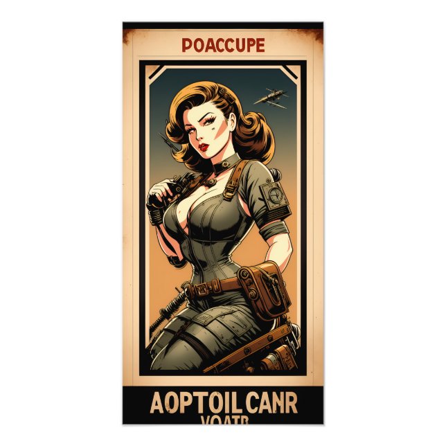 Foto world war girl vintage style (Frente)