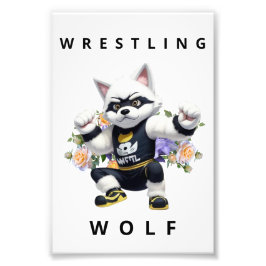 Foto Wrestling Wolf - Fierce Sports Nursery Art
