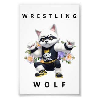 Foto Wrestling Wolf - Fierce Sports Nursery Art