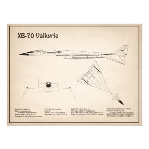 Foto XB-70 Valkyrie - Planes de diseño de plano aéreo S