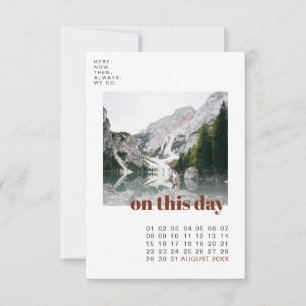 Foto y calendario   Tipografía simple Guardar fech
