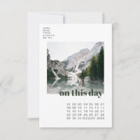 Foto y calendario | Tipografía simple para guardar
