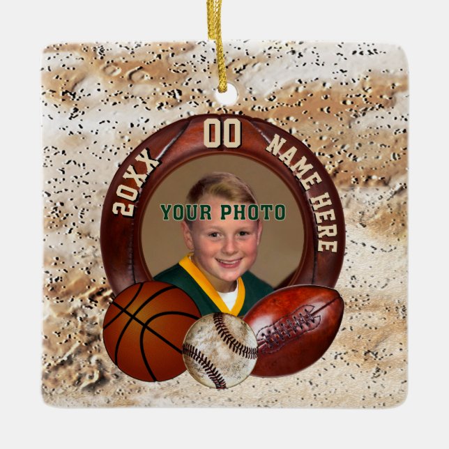 Foto y deportes personalizados - ornamentos (Anverso)