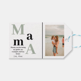 Foto y mensaje de mamá personalizada - etiqueta de
