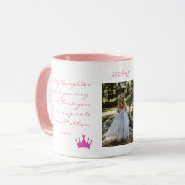 ¡Foto y nombre de la taza de la hija personalizada