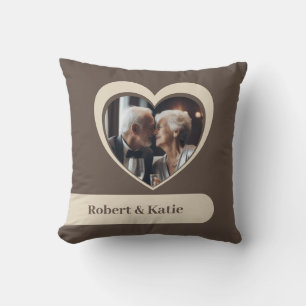 Foto y nombre personalizados: almohada de franjas 