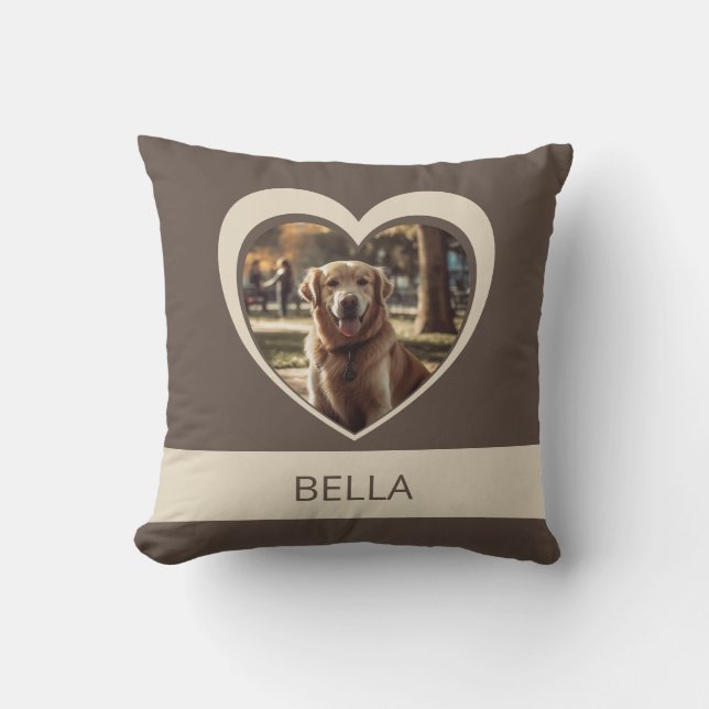 Foto y nombre personalizados: almohada de franjas  (Anverso)