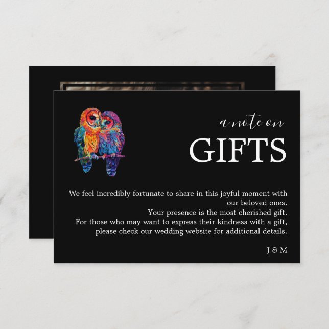 Foto y nota de LGBTQ+ sobre los regalos de la unid (Anverso / Reverso)