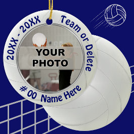 Foto y ornamentos personalizados de voleibol