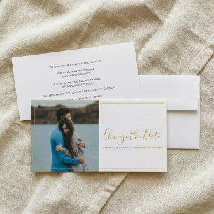 Foto y oro cambian la tarjeta de fecha