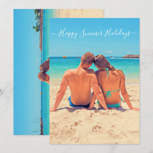 Foto y texto personalizado - Felices vacaciones de