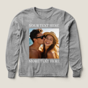 Foto y texto personalizados gris