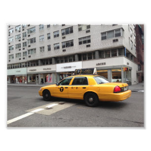 Foto Yellow NYC Checkered Taxi Cab New York City NY