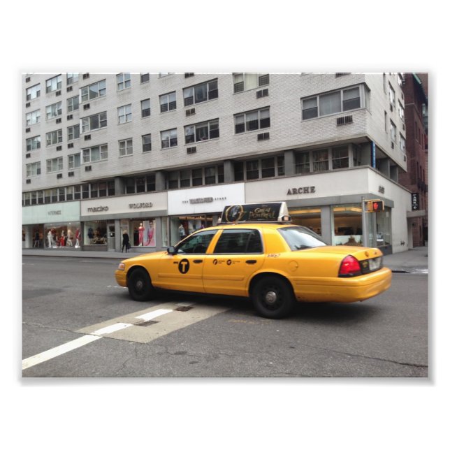 Foto Yellow NYC Checkered Taxi Cab New York City NY (Frente)